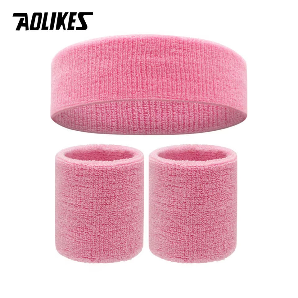 Sweat Band Headband Wristbands for Men - Head Wrist Sweatband Set - Ideal for Sports Athletics Event Workout Basketball