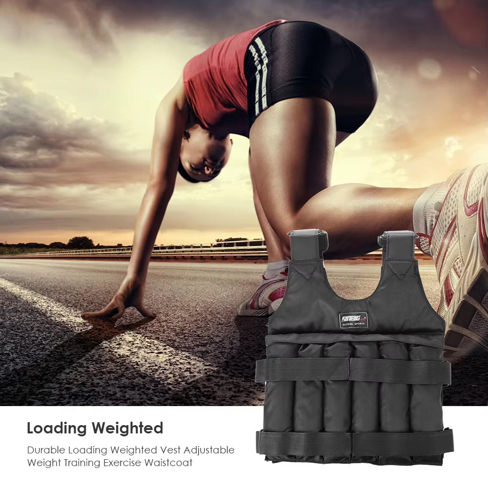 20/50Kg Weight Training Suit Empty Bag Fitness Running Vest Adjustable Weight Jacket Workout Equipment for Workout Jogging Gym