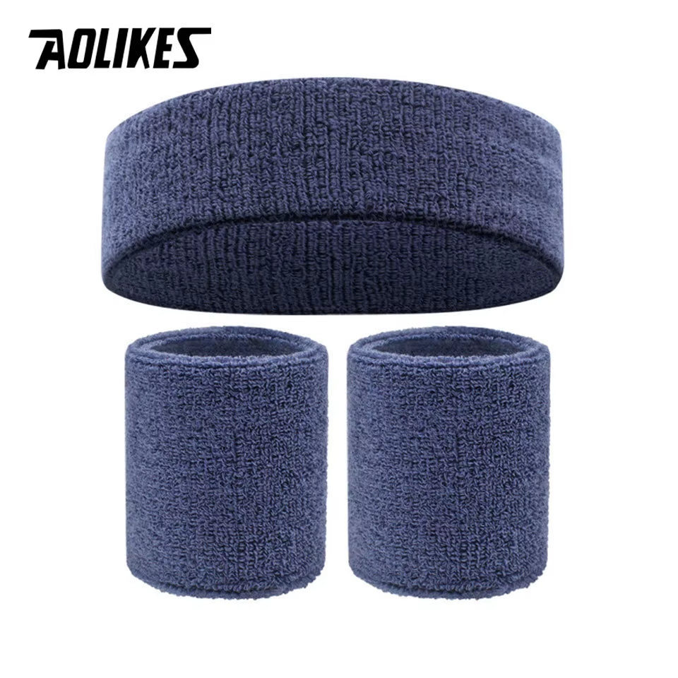 Sweat Band Headband Wristbands for Men - Head Wrist Sweatband Set - Ideal for Sports Athletics Event Workout Basketball