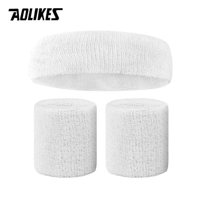 Sweat Band Headband Wristbands for Men - Head Wrist Sweatband Set - Ideal for Sports Athletics Event Workout Basketball