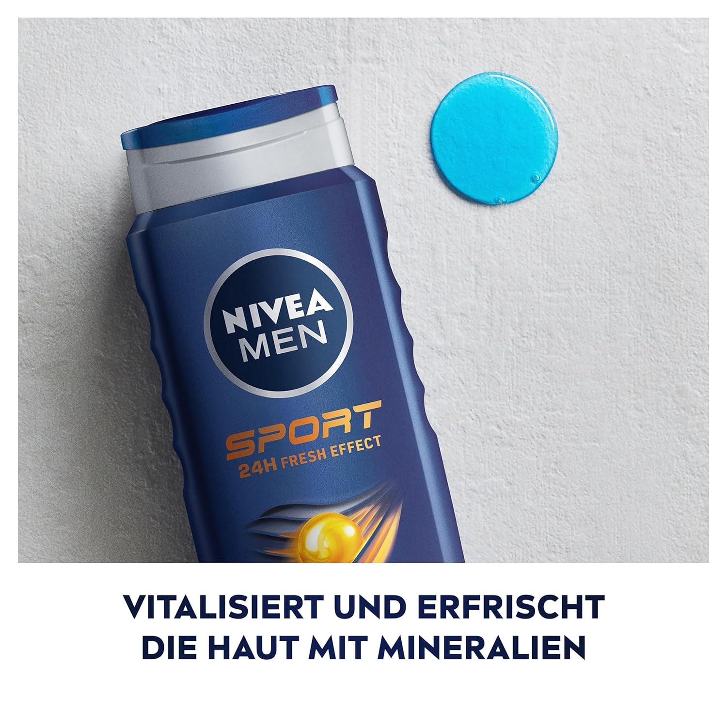 NIVEA MEN Sport Duschgel, Pflegedusche Mit Vitalisierendem Limonenduft Und Erfrischendem Schaum, Männer Duschgel Mit Mineralien Für Körper Und Haar (500 Ml)