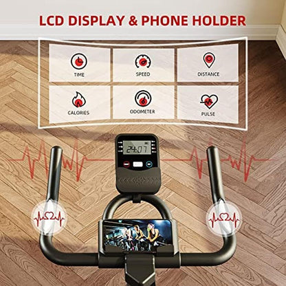 Heimtrainer LCD Indoor Cycling Fitness Bike Fahrrad Trimmrad Hometrainer 150 Kg