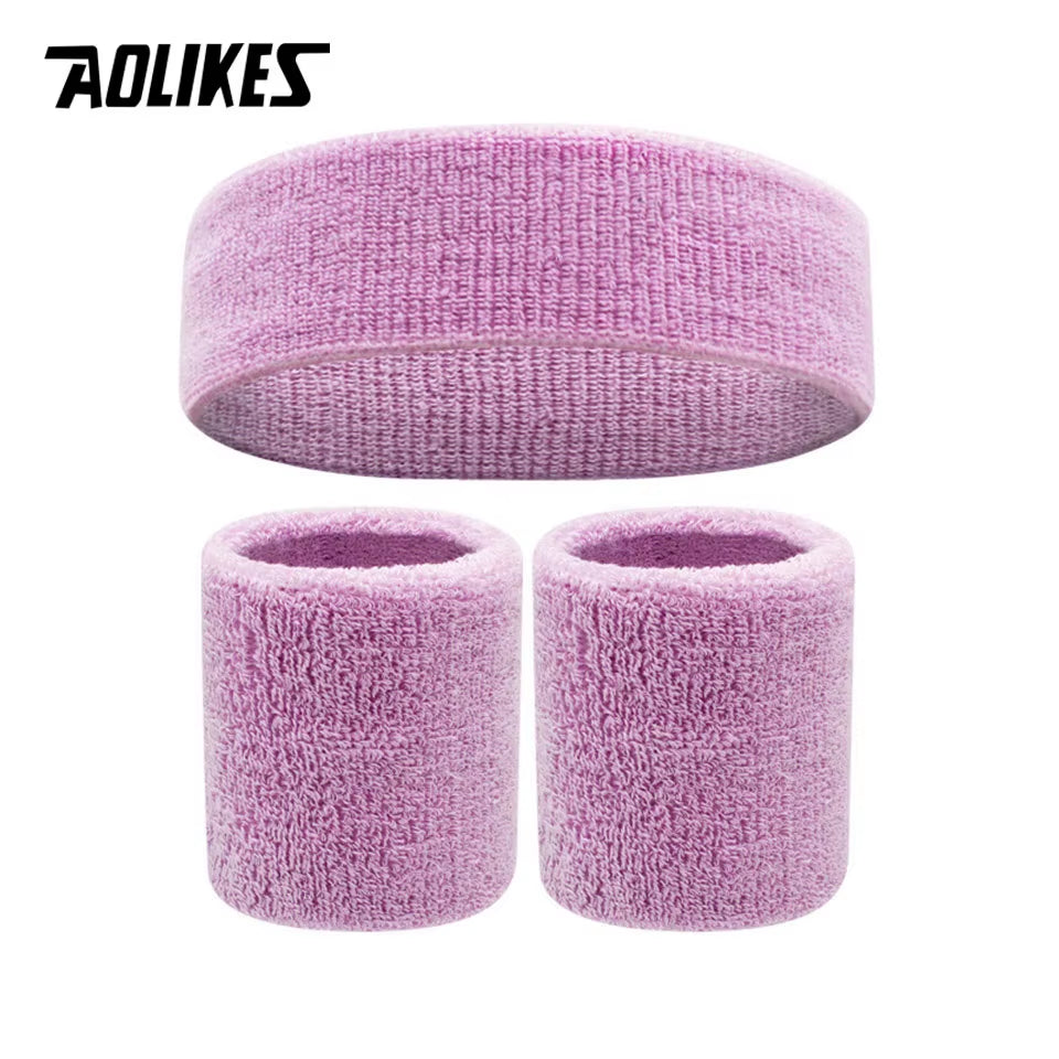 Sweat Band Headband Wristbands for Men - Head Wrist Sweatband Set - Ideal for Sports Athletics Event Workout Basketball