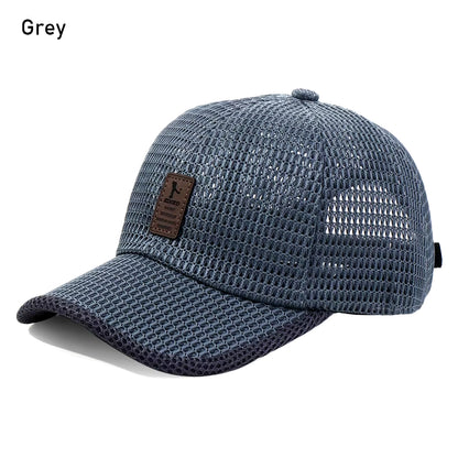 Men Women Quick-Dry Sports Baseball Cap Snapback Sunhat Mesh Patchwork Outdoor Hiking Running Hip Hop Baseball Hats Casquette