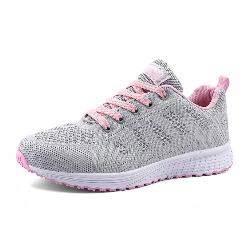 Women Casual Shoes Fashion Breathable Walking Mesh Flatshoessneakers White Female Footwear