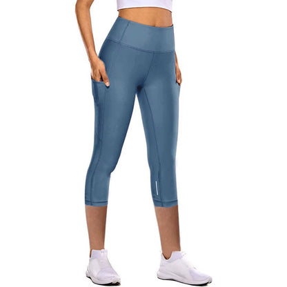 Sport Leggings Women Tight Elastic Quick Drying Yoga Pants Reflective Seven Point Yoga Pants Sweatpants Calzas Deportivas @40