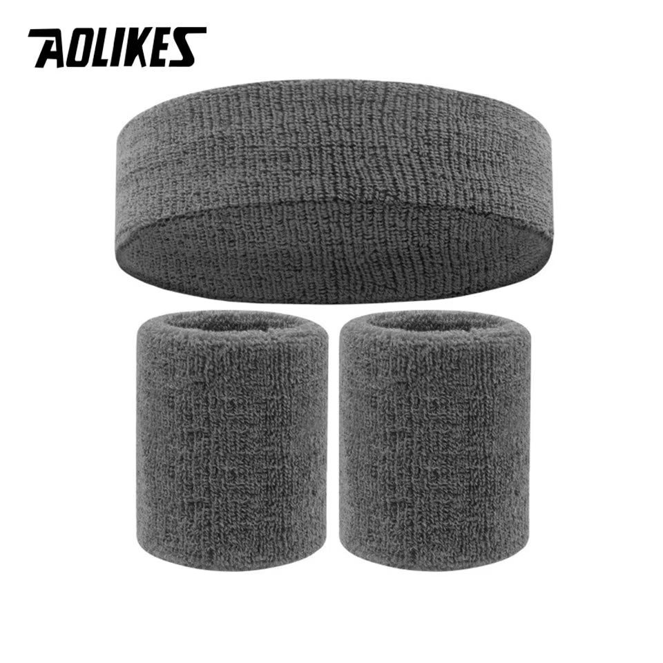 Sweat Band Headband Wristbands for Men - Head Wrist Sweatband Set - Ideal for Sports Athletics Event Workout Basketball