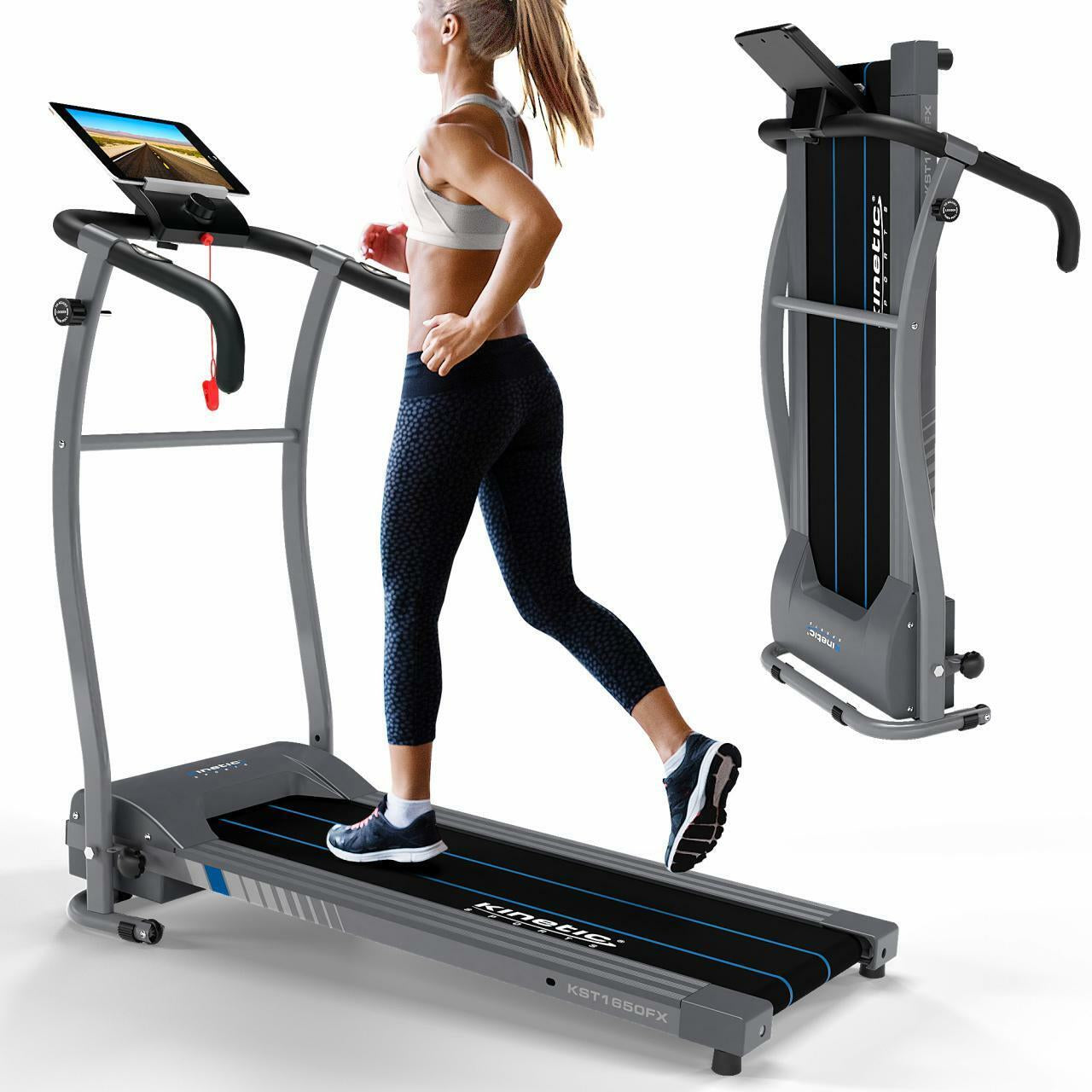 Laufband Elektrisch Klappbar 10 Km/H LCD Display Puls Fitness Heimtrainer 120 Kg