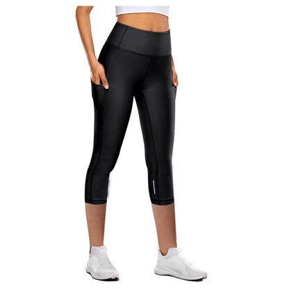 Sport Leggings Women Tight Elastic Quick Drying Yoga Pants Reflective Seven Point Yoga Pants Sweatpants Calzas Deportivas @40