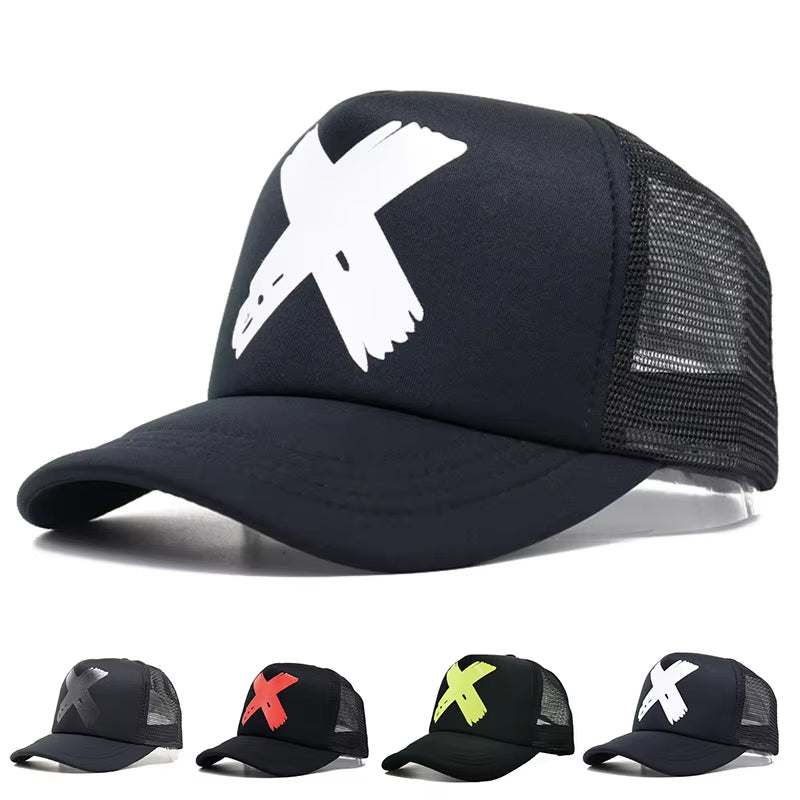 Letter X Snapback Caps Hip Hop Male Bone Baseball Cap Adult Men Women Hat Female Band Rock Baseball Flat Hats Fitted Cap