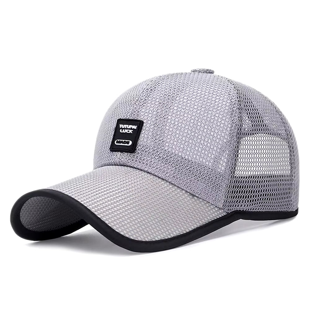 Men Women Quick-Dry Sports Baseball Cap Snapback Sunhat Mesh Patchwork Outdoor Hiking Running Hip Hop Baseball Hats Casquette