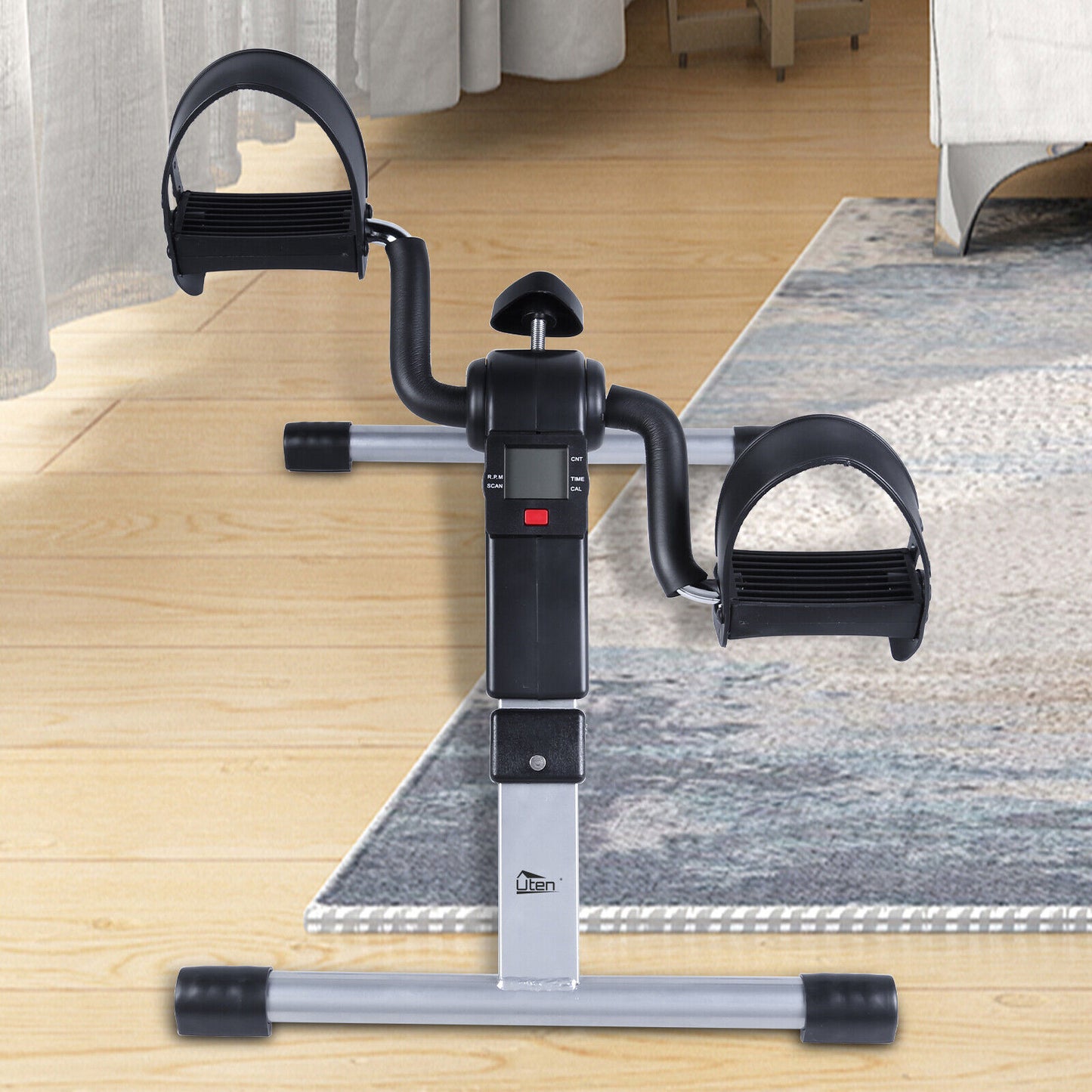 LCD Klappbar Fitnessbike Arm Und Beintrainer Pedaltrainer Mini Heimtrainer Uten