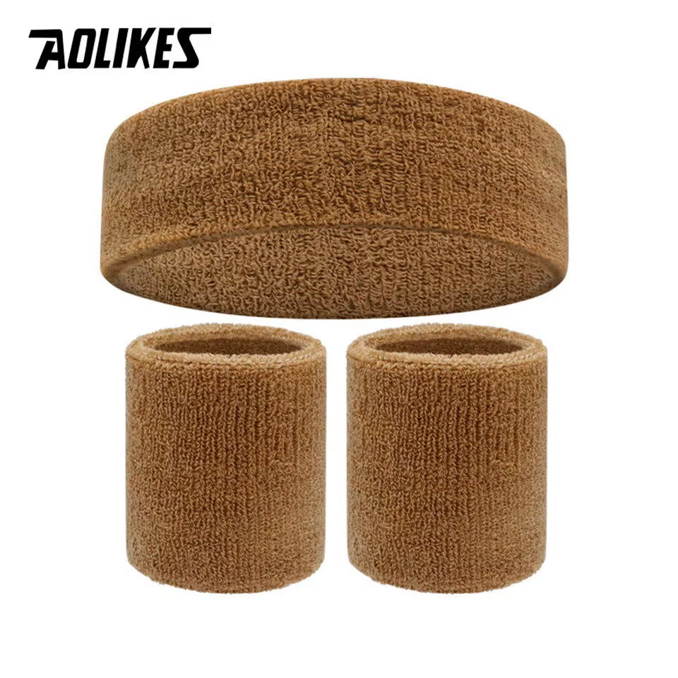 Sweat Band Headband Wristbands for Men - Head Wrist Sweatband Set - Ideal for Sports Athletics Event Workout Basketball