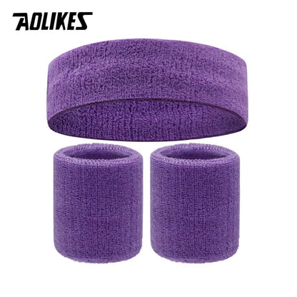 Sweat Band Headband Wristbands for Men - Head Wrist Sweatband Set - Ideal for Sports Athletics Event Workout Basketball