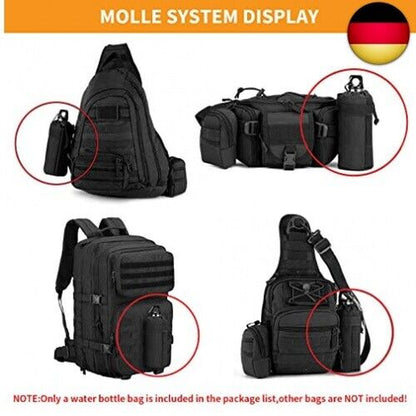 HUNTVP Taktisch Flaschenhalter Militär Trinkflasche Beutel Molle 1000D Nylon